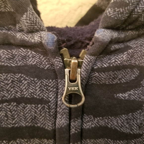 Children's Place navy blue camo fully lined hooded zip up jacket Size M 7/8 - Picture 11 of 11